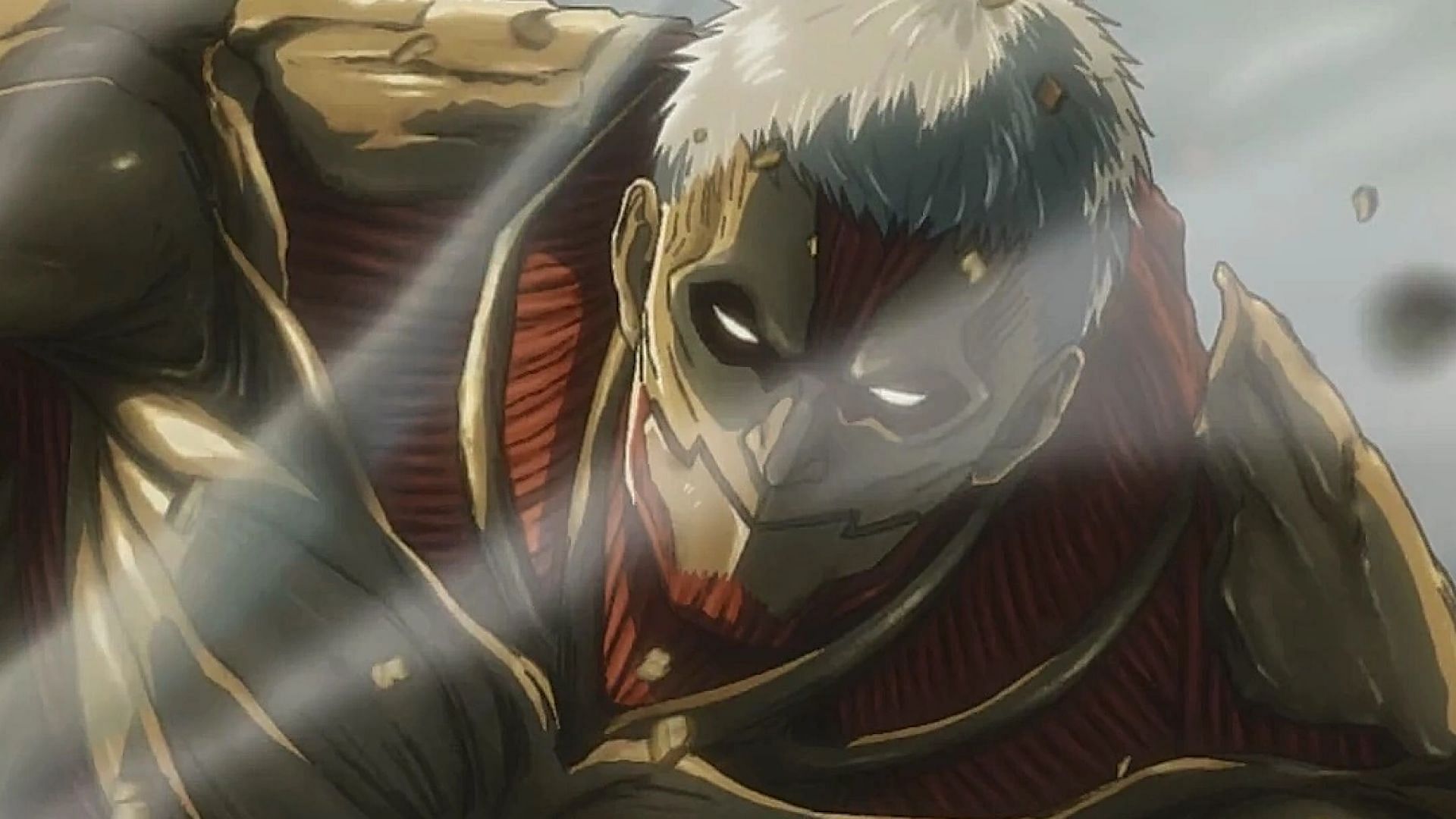 The armored Titan was the catalyst to Eren's actions in Attack on Titan (Image via Wit Studio)